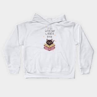 It's a Good day to read a book Kids Hoodie